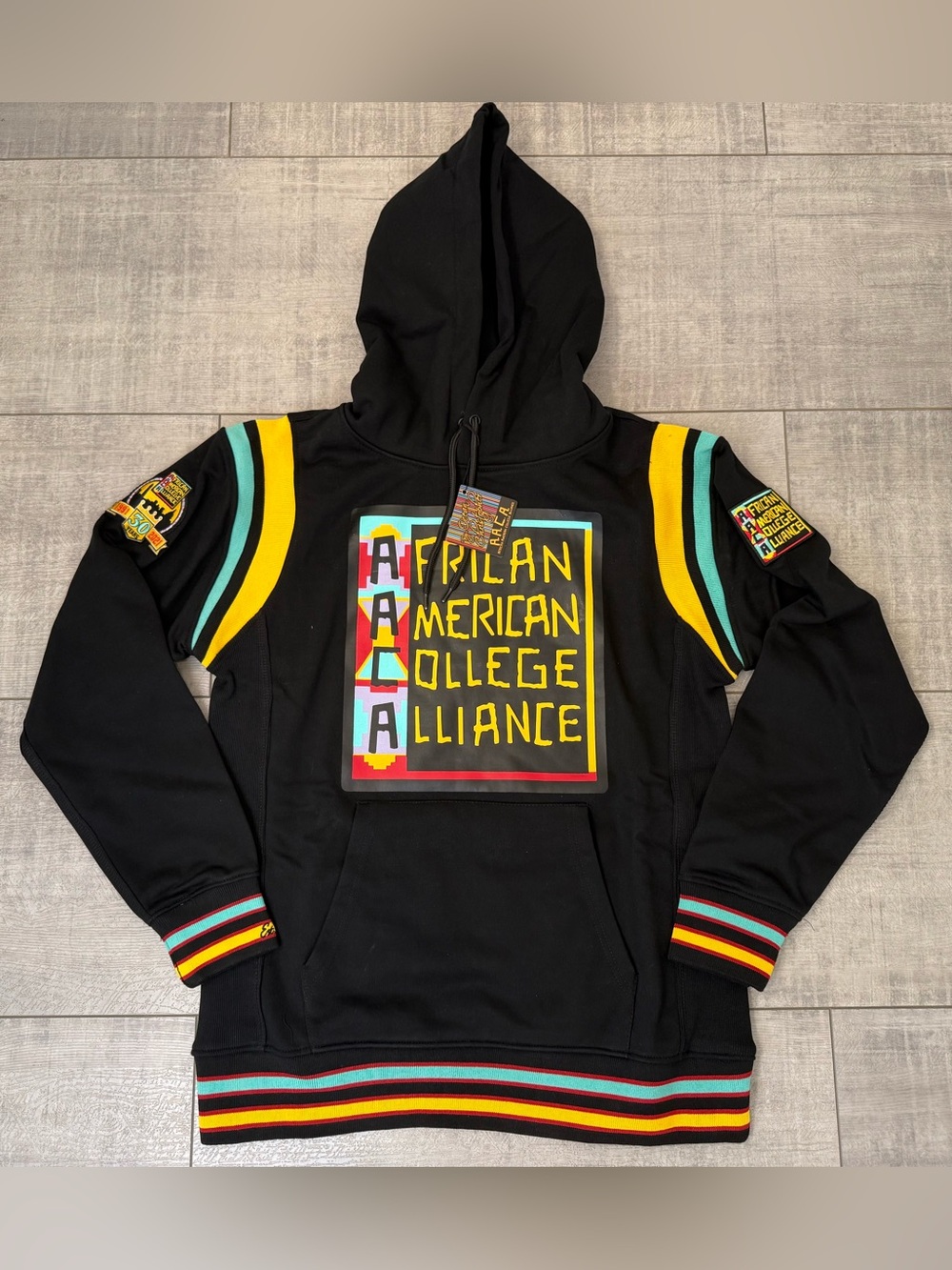 African American College Alliance AACA Hoodie Sweatshirt Black Large
